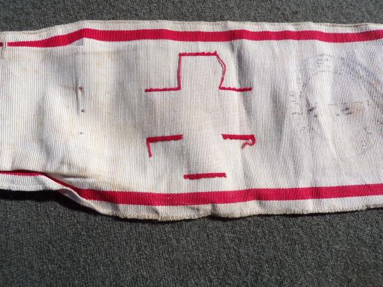 WW1 1918 British Red Cross / Army Medical Service Armband & Extra's