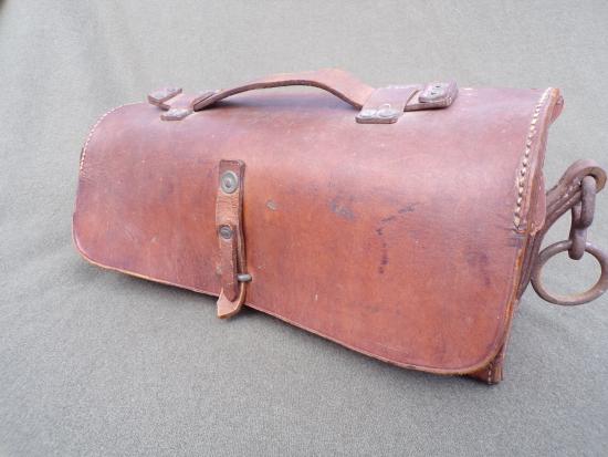 WW2 British Army Saddle / Mule Pack Leather Pannier (Purpose Unknown)